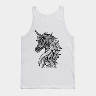 unicorn mandala awesome meditation design Tank Top